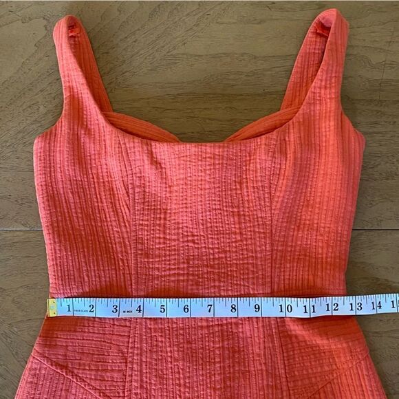 Milly of New York Orange Cotton Balconet Mini Dress - Picture 6 of 11